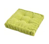 Coolpleasant Coussin de Sol Carré, Coussin de Chaise Salle À Manger Épais, Tapis de Méditation Respirant d'oreiller de Sol de Luxe pour Adultes, Personnes âgées, Animaux(Size:40x40cm,Color:Vert)