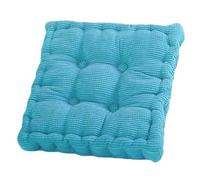 Coolpleasant Coussin de Sol Carré, Coussin de Chaise Salle À Manger Épais, Tapis de Méditation Respirant d'oreiller de Sol de Luxe pour Adultes, Personnes âgées, Animaux(Size:40x40cm,Color:Bleu Ciel)
