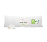 Coop Home Goods 20 X 54 Pouces Déchiquetés Oreiller De Corps De Mousse De Mémoire avec Rayonne De Viscose De Bambou Dérivé Et La Couverture De Mélange De Polyester