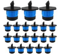 COOPHYA 20 Pièces Goutteur Arrosage Réglable, Émetteur d'eau Micro-Aspersion en Plastique Noir, Irrigation Uniforme pour Plantes, Jardinage, Goutte à Goutte Extérieur