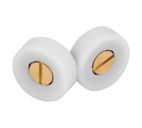 COOPHYA 2pcs Poulie à Rouleaux Coulissants en Métal Blanc Type U pour Portes Coulissantes, Palier Robuste et Adapté aux Portails Coulissants