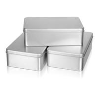 COOPHYA 3pièces Boîte à Biscuits avec Couvercle Boîte Pâtissière Résistante Tôle pour Rangement Snacks et Gâteaux