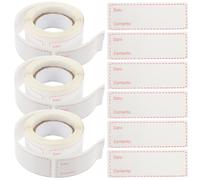 COOPHYA 3rouleaux Étiquettes Alimentaires Amovibles pour Frigo et Congélateur Stickers Adhésifs Rédigeables Crayon Bille pour Bocaux Sacs Boîtes Date et Stockage de Nourriture