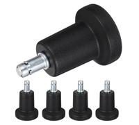 COOPHYA 5pcs Patins de Cloche de Remplacement pour Chaise de Bureau, Matériau en Alliage d'acier et Nylon, Design Stable et Robuste, Adaptés pour Sol en Bois la Maison Bureau