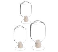 COOPHYA Bocaux en Verre Transparent Couvercle Design Léger Lot de 3 Capacité 125ml, 250ml et 500ml et Fonction D'affichage D'objets Petits pour Rangement Allumettes