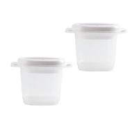 COOPHYA Boîte à Lunch Isotherme Portable Blanche en Pp, 2 Pièces, Facile à Nettoyer et Design Simple et Élégant, pour Repas Chauds