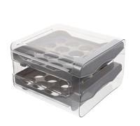 COOPHYA Boîte de Rangement Œufs Transparent en Plastique Pp et Pet Double Couche Organiseur D'œufs Sécurisé et Bien Trié, pour Réfrigérateur et Présent de Pendaison de Crémaillère
