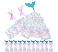 COOPHYA Boîtes à Bonbons Faciles à Transporter en Papier Forme Sirène Légère 20 Contenant pour Dragées et Friandises pour Anniversaire et Mariage