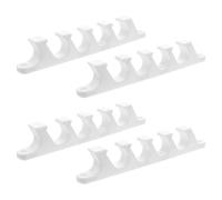 COOPHYA Boucles de Réglage Léger et Résistant aux Intempéries Lot de 4 Blanches en Plastique Design à 5 Dents, 5 Positions Ajustables pour Chaise Lounge pour Activités Extérieures