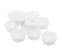 COOPHYA Cache-Trou de Câble Rond en Abs Blanc 10pcs, Installation Facile, Applications Polyvalentes pour Garder Les Câbles Ordonnés la Maison Bureau
