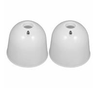 COOPHYA Capots de Ventilateur de Plafond Compatible Large Lot de 2 en Pvc Blanc, Cache-poussière Solide pour Accessoires de Décoration Intérieure