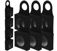 COOPHYA Coffret Présent Vin 25 Pièces Poignée Portable en Papier Kraft Noir, Boîte Pliable pour Bouteille de Vin ou Whisky, pour Fête du Nouvel An