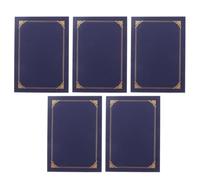 COOPHYA Couvertures en Papier Bleu Protège et Maintient Documents Lot de 5 Multi-usages pour Certificats et Diplômes pour Bureau et Décoration