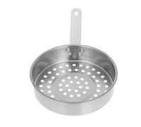 COOPHYA Cuillère à Passoire en Acier Inoxydable Argentée, Grosse Louche Araignée Plate Multifonction pour Friture et Cuisson, Ustensile Cuisine Polyvalent Long Manche