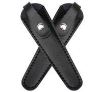 COOPHYA Étui à Ciseaux en Cuir de Vachette Noir Léger et Réutilisable, Paquet de Rangement de Protection pour Outils de Beauté, Lot de 2 Pièces Adapté aux Garçon et Filles
