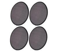 COOPHYA Éventail Pliable Circulaire Performant en Plastique et Tissu Noir, Lot de 4 Pièces, Ventilateur Portatif Multi-fonction pour Festivals et Mariages