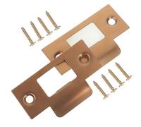COOPHYA Kit de Renforcement de Porte Intérieure en Acier Inoxydable Or, 2 Sets Plaques de Recouvrement pour Verrouillage Sécurisé et Fixation Solide sur Porte en Bois
