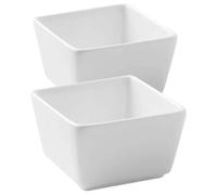 COOPHYA Lot de 2 Bols à Sauce en Céramique Blanche Ronde, Plats à Sauce pour Restaurant et Maison, Coupelles Pratiques pour Apéritif et Assaisonnement