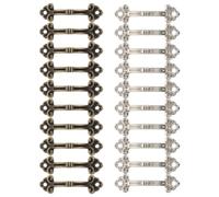COOPHYA Lot de 20 Poignées de Tiroir en Alliage de Zinc Argenté, Mini Poignées Décoratives pour Boîte à Bijoux, Faciles à Installer, Résistantes la Déformation, Usage Domestique