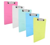 COOPHYA Lot de 5 Tableaux Écriture A4 Clips, Porte-documents Portable en Aluminium et Pp, Support de Rangement pour Papeterie Bureau et Salle de Classe