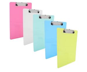 COOPHYA Lot de 5 Tableaux Écriture A4 Clips, Porte-documents Portable en Aluminium et Pp, Support de Rangement pour Papeterie Bureau et Salle de Classe