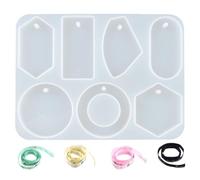 COOPHYA Moule à Pendentif pour Fabriquer des Suspensions Parfumées et Flocons de Cire pour DIY en Silicone Blanc Résistant la Casse