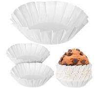 COOPHYA Moules à Muffins Non Adhésifs 200 Caissettes de Cuisson en Papier Blanc 4 Pouces 95x45 Mm, Lot de 200 pour Muffins et Cupcakes pour Pâtisserie Polyvalente