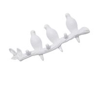 COOPHYA Patère Murale Oiseaux Blanche sans Perçage, Crochet Suspendu pour Manteaux et Accessoires, pour Hall et Chambre, Lot de 3 Crochets Décoratifs