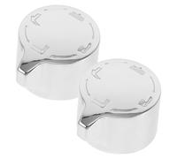 COOPHYA Poignée de Commande de Robinet Métal Argenté 2pcs Sélection Quatre Vitesses pour Ajustement du Débit D'eau, Compatible Universellement, pour Salle de Bain