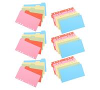 COOPHYA Set de Intercalaires à Onglets en Papier Organisation Facile Lot de 6 pour Classeur 6 Trous, Pages Index Insérables
