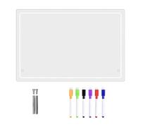 COOPHYA Tableau Mémo Acrylique Blanc pour Bureau, Effaçable à Sec, Planche Transparente pour Partager Planning et Listes de Tâches, Support de Bureau Pratique