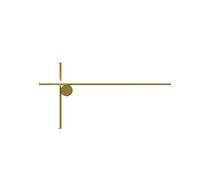 FLOS Applique murale Coordinates W2 LED 40 x 80 cm Laiton