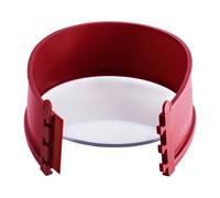 coox Moule à charnière avec fond en verre de 18 cm de diamètre, rouge foncé, cuire et servir et couper directement sur la plaque en verre, pas besoin de repositionner