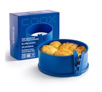 Moule à charnière avec fond en porcelaine Ø 18 cm Silicone Bleu Coox