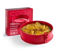 coox Moule à charnière avec plateau en verre et pieds en verre Ø 26 cm (rouge)