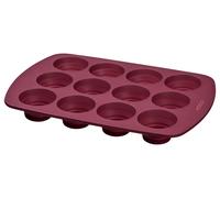 COOX Moule à muffins en silicone (rouge)