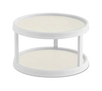 Copco Basics 5254628 Plateau tournant antidérapant à 2 Niveaux, Plastique, crème
