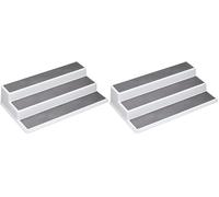 Copco KitchenCraft Organisateur D'Étagères et de Placards de Cuisine Antidérapants à 3 Niveaux, 38 X 22,5 X 8,5 cm (15" X 9" X 3,5") (Lot de 2)