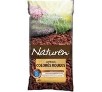NATUREN NATCOPR - Paillage Copeaux de Bois Colorés Rouges 40 L - Retient l'humidité dans le sol - Garde sa couleur toute l'année - Limite la pousse des mauvaises herbes - Pour massifs, arbres, pots