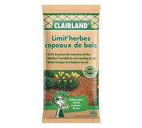 Copeaux de Bois Nature, Paillage Limit'Herbes, 50 L, Utilisable en Agriculture Biologique, Protection Érosion et Battance