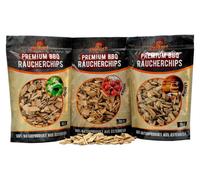 Copeaux de fumage - Copeaux de bois - Mélange - 3 x 750 g - Bois 100 % naturel des Alpes - Pour barbecue et four à fumer