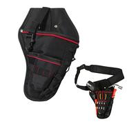 Copechilla Sac à Outils pour perceuse électrique sans Fil avec Ceinture réglable,Sacs Porte-Outils Noir pour perceuse électrique et forets