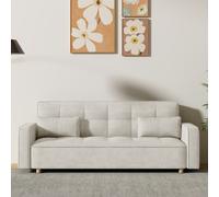 Copenhague canapé scandinave convertible 3 places en velours côtelé beige