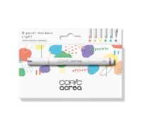 COPIC Marqueurs acrea 'Light' – Encre à base d'eau pigmentée – Pointe 0,8–1,2 mm – Set de 6