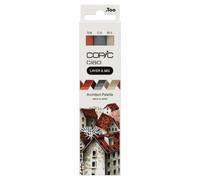 COPIC Ciao LAYER & MIX « Architect Palette », set de marqueurs de 3 couleurs différentes, marqueur de mise en page avec une pointe de largeur moyenne et une pointe « brush ».