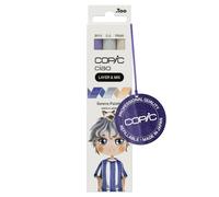 COPIC Marqueurs Ciao Serene Palette – Set de 3 couleurs – Pointes moyenne et brosse