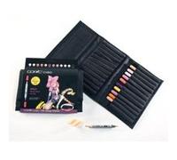 COPIC Ciao double face Brush & Chisel 12, Manga witch tones dans une trousse à crayons