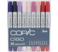 Copic Ciao Set D Marqueurs graphiques - Rechargeables avec Copic Ink - 36pcs