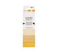 COPIC Classic DESIGNER COLLECTION Set Desert sand tints, Set de marqueurs avec 3 tons de sable, marqueur Twin avec une pointe large et une pointe fine