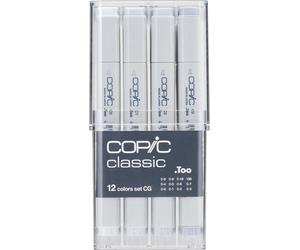 COPIC Classic Set de 12 crayons - Grey CG